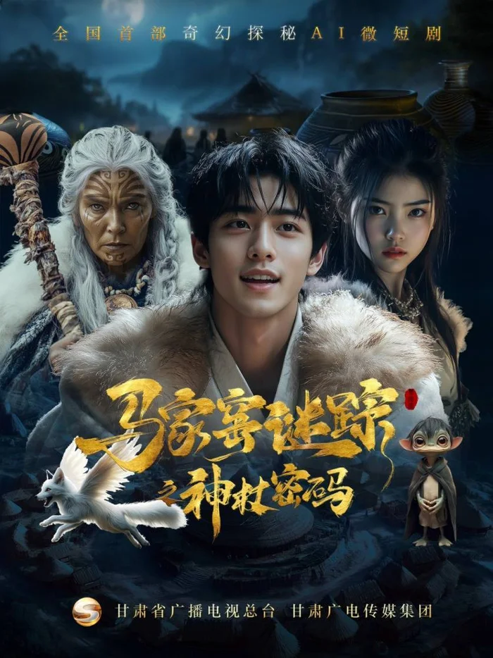黄果AI短剧古风悬疑马家窑迷踪之神杖密码海报