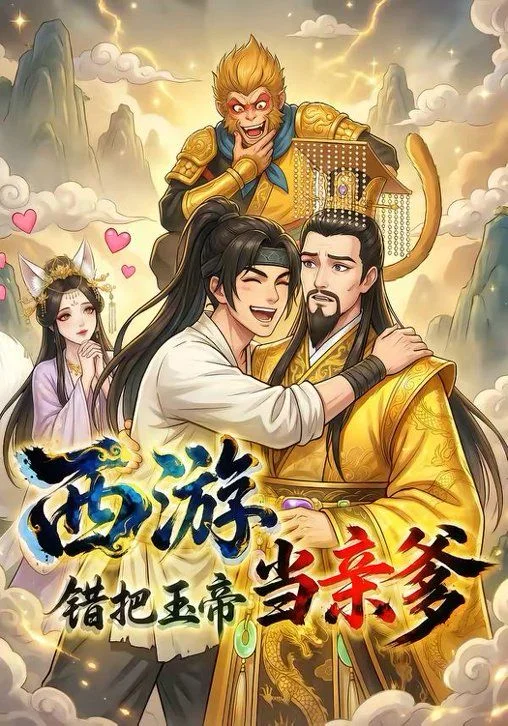 黄果AI漫剧神话喜剧西游错把玉帝当亲爹海报